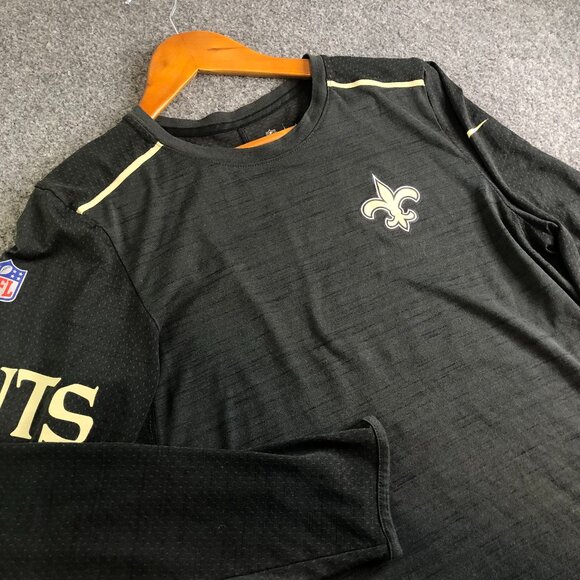 Nike Other - Nike New Orleans Saints Shirt Mens Small Black NFL On Field Long Sleeve